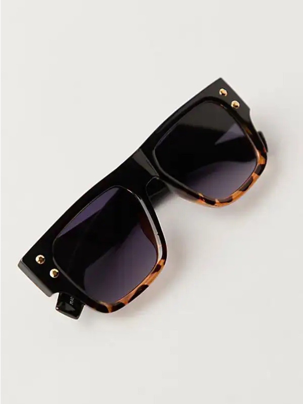 Free People Brisbane Studded Rectangle Sunglasses- Torte with Ombré